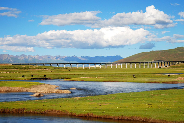  Tibetan Railway Bridge Built on the Permafrost