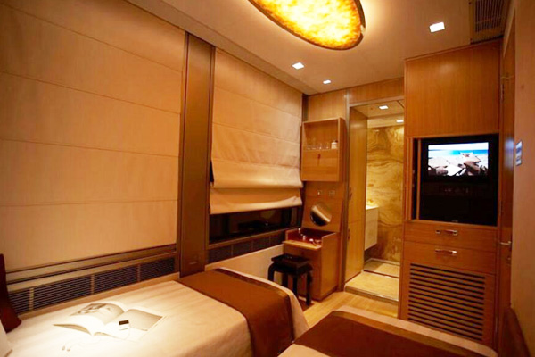 Sleeping suite interiors of Tangual Luxury Train Sleeping suite interiors of Tangual Luxury Train