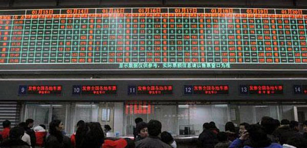 Ticket Windows in Beijing West Train Station