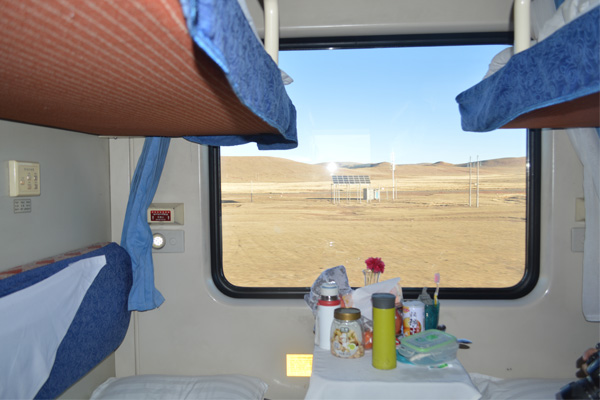 Soft sleeper cabin on Shanghai to Tibet train Soft sleeper cabin on Shanghai to Tibet train