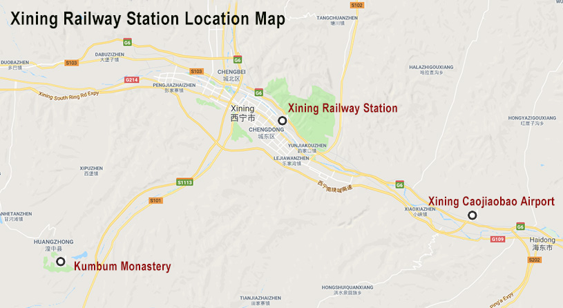 Xining Railway Station Map