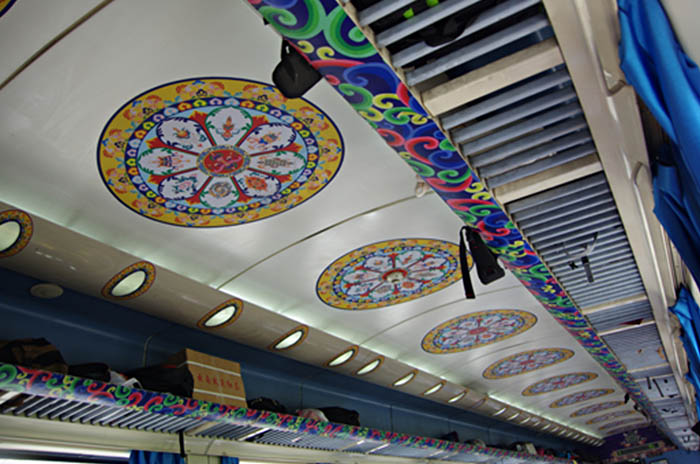 Decoration on Lhasa Shigatse Trains