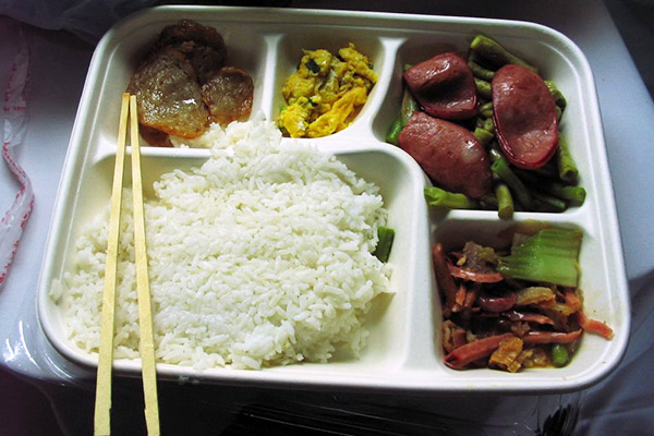 Set meals offered in dining car