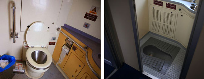 photo of Tibet train toilet