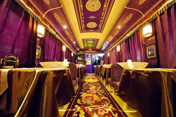 Tangzhu Ancient Route Train with Tibetan style decoration Tangzhu Ancient Route Train with Tibetan style decoration