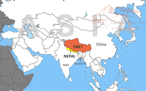 Tibet and Nepal Travel Maps: Where is Tibet and Nepal and How to Travel Them Together