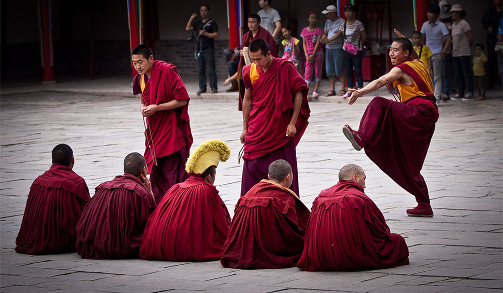 Monks Debate over Buddhist Scriptures