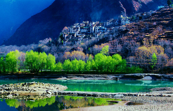 Danba Beauty Valley located in the Danba County of Garze Tibetan Autonomous Prefecture in Sichuan Province.