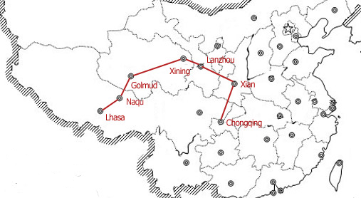 chongqing to lhasa by train
