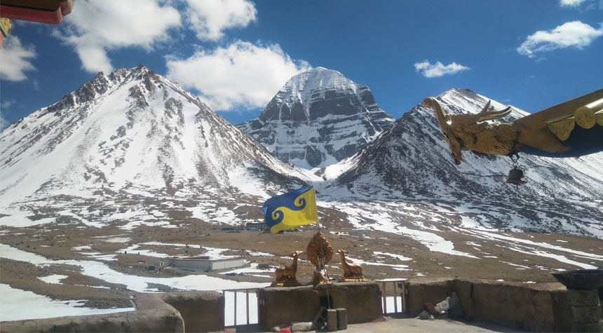 Enjoy the far view of Mt.Kailash from Drirapuk Monastery
