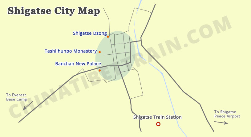 Shigatse City Map Shigatse City Map