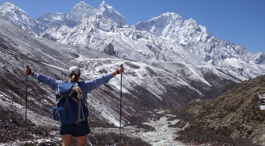 Nepal trekking in autumn