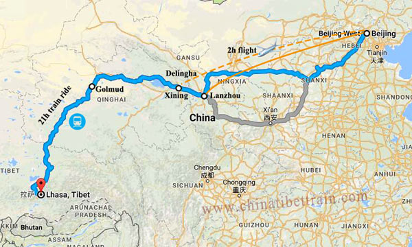 beijing lhasa travel route alternative 
