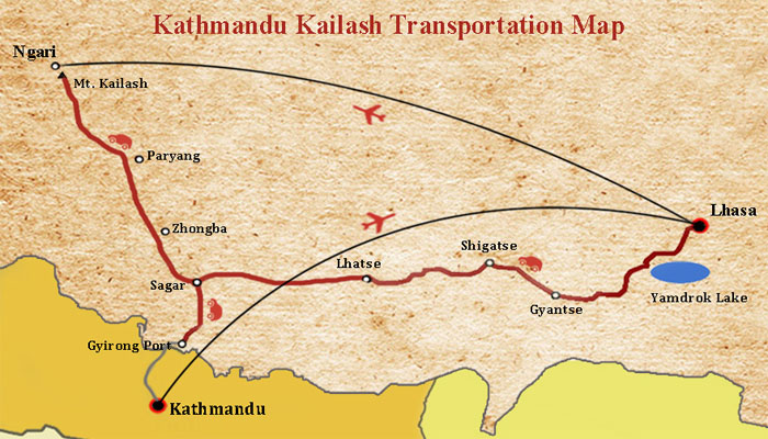 Gyirong to Kailash Manasarovar Route