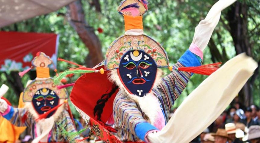 Tibetan Opera in Norbulingka in Lhasa