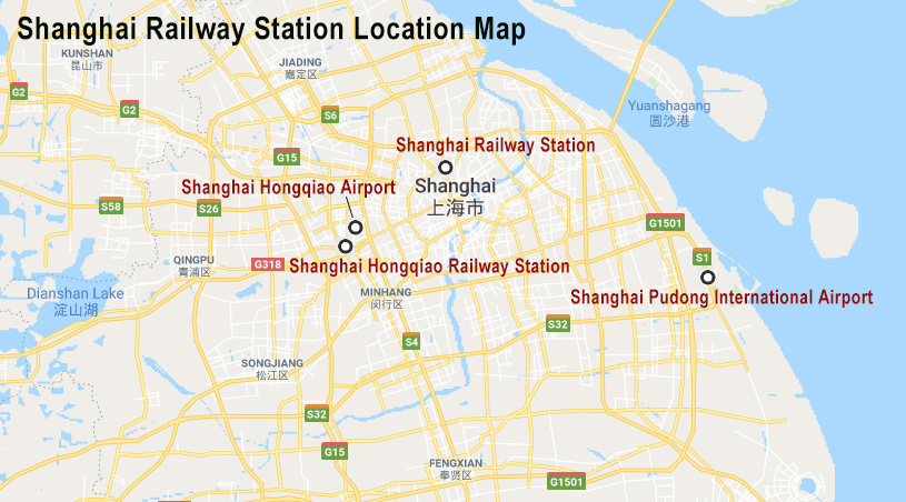 Shanghai Railway Station Map