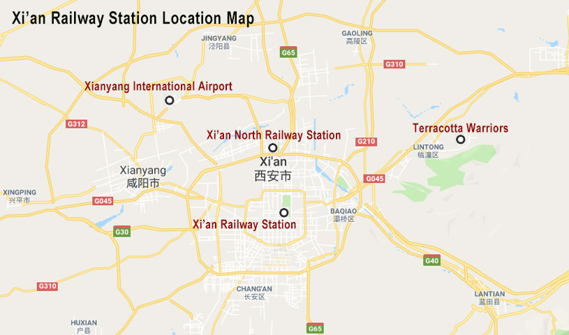 Xian Railway Station Map