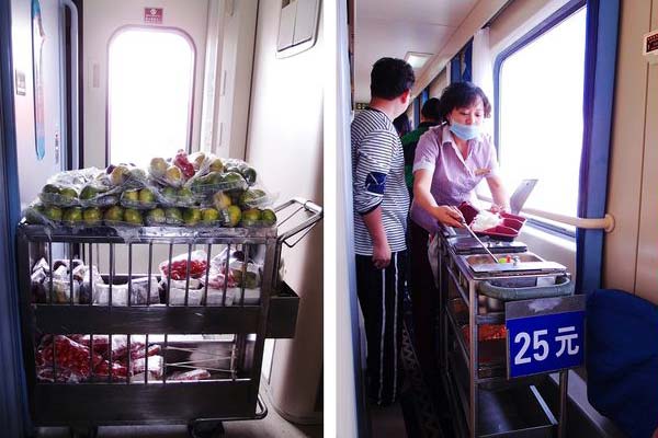 Food Trolley on Tibet Trains