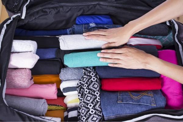 Only pack your essential items for the trip