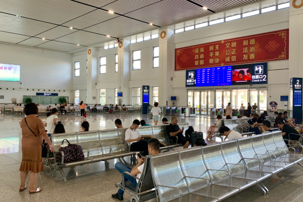 Chengdu West Railway Station Waiting Hall Interior Chengdu West Railway Station Waiting Hall Interior