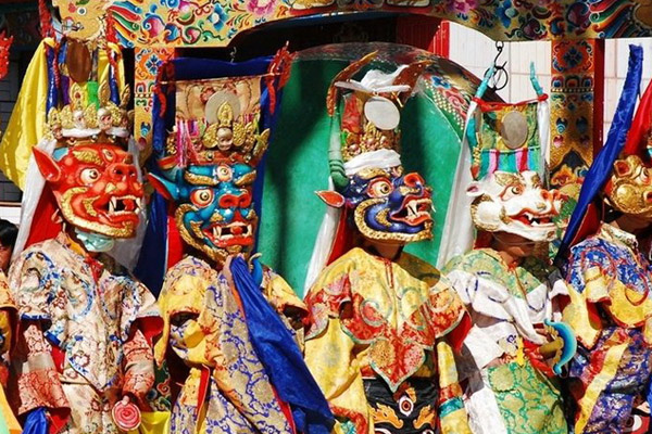 Dance Celebration during Losar Tibetan New Year