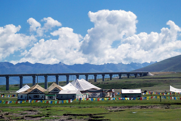Nomads live along Qingzang Railway Nomads live along Qingzang Railway