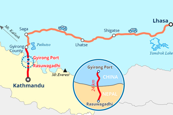 Rasuwa, new port in Nepal for Kathmandu Lhasa overland