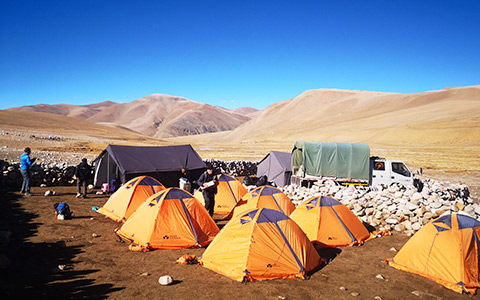 Camping during Tibet Trekking Tours