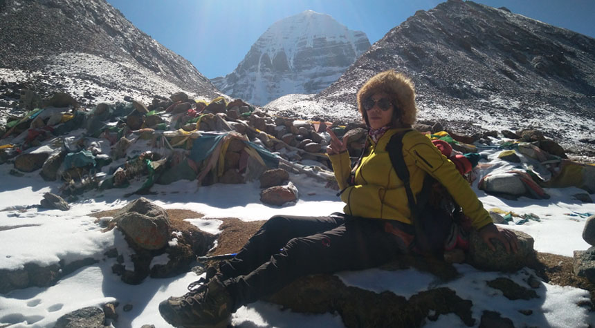 Enjoying a private tour to Mt. Kailash