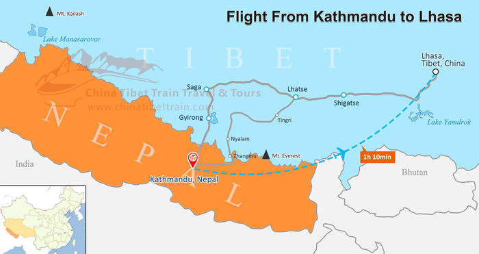  Flight from Kathmandu to Lhasa 