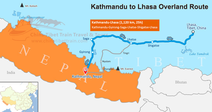  Kathmandu to Lhasa Overland Rout 