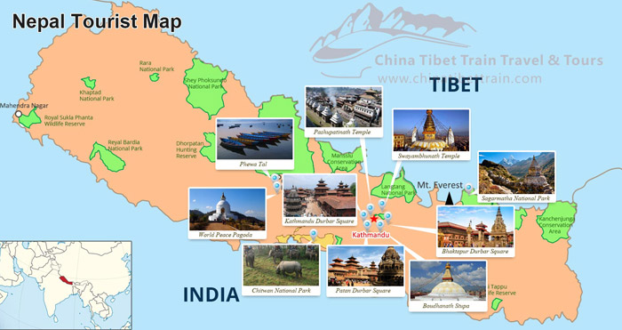  Nepal Tourist Attractions Map 