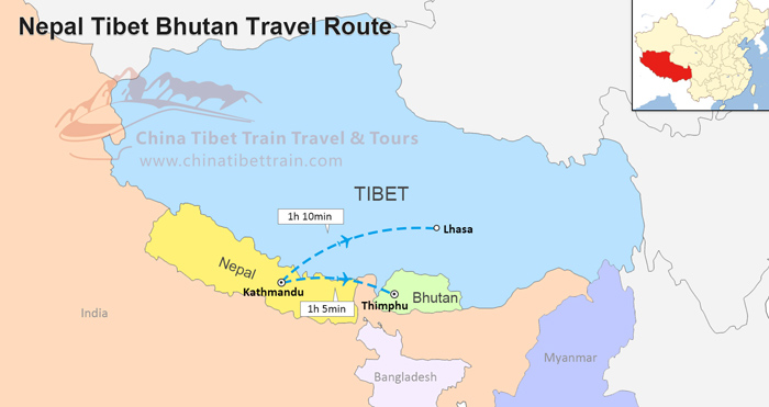  Nepal Tibet Bhutan Travel Route 